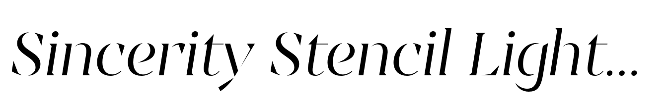 Sincerity Stencil Light Italic
